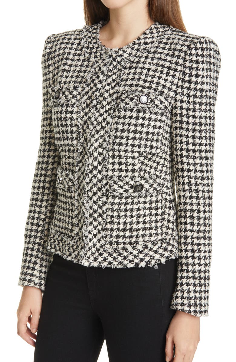 Veronica Beard Shanti Houndstooth Jacket, Alternate, color, 