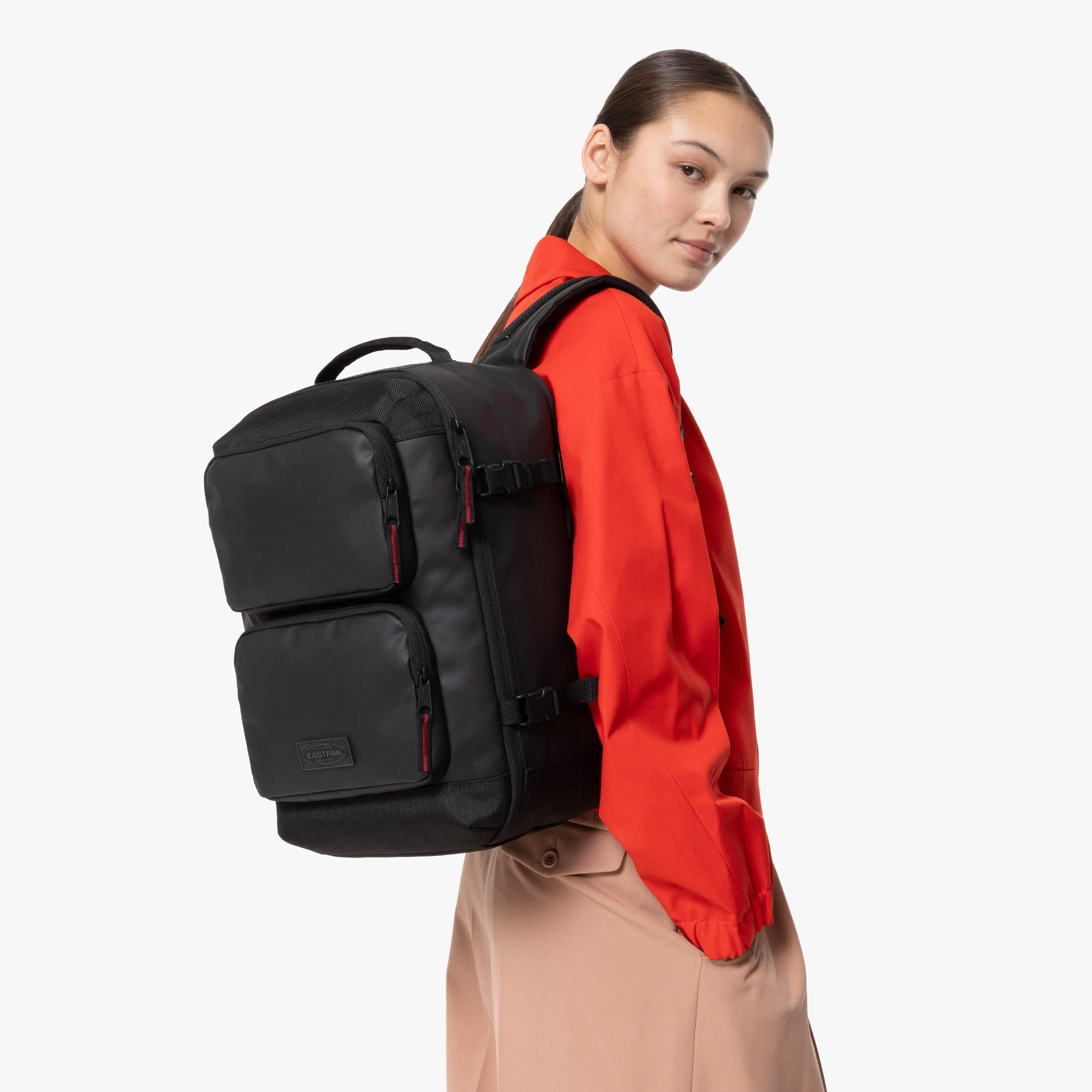 Eastpak Tecum Cabin Cnnct Top Black Backpack, Alternate, color, Black