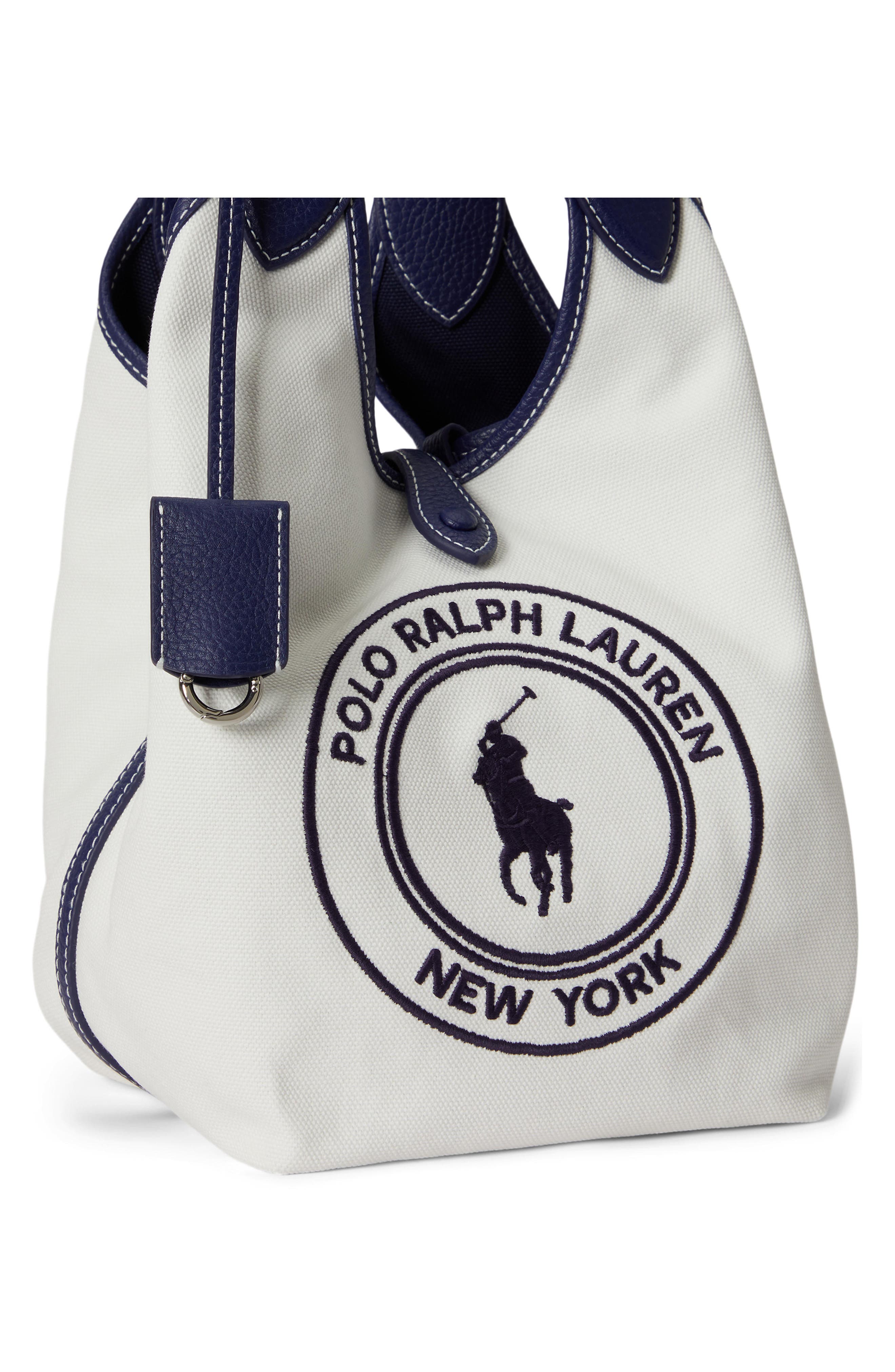 Polo Ralph Lauren Polo Play Crest Canvas Tote, Alternate, color, Paper