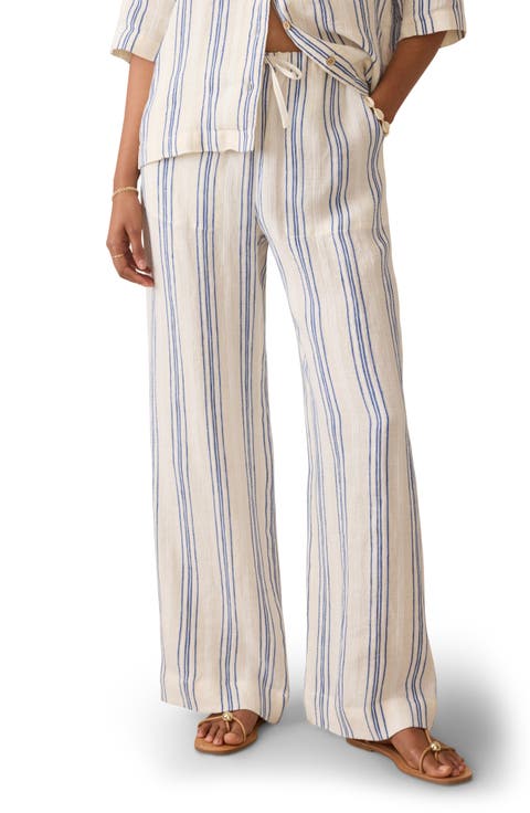 Palma Linen Stripe Drawstring Pants