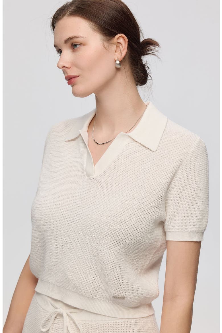 Noa Open Knit Top, Alternate, color, White