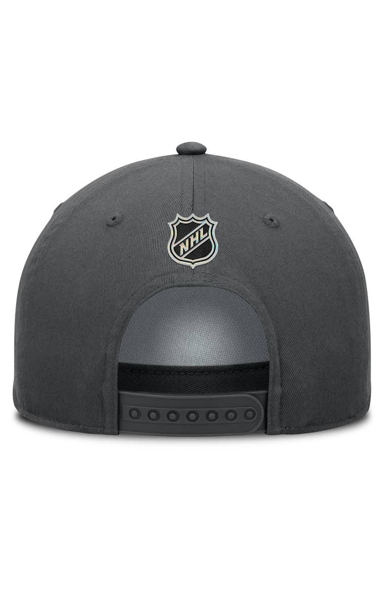 FANATICS Men's Fanatics Charcoal Vegas Golden Knights Authentic Pro Rink Roper A-Frame Adjustable Hat, Alternate, color, Charcoal