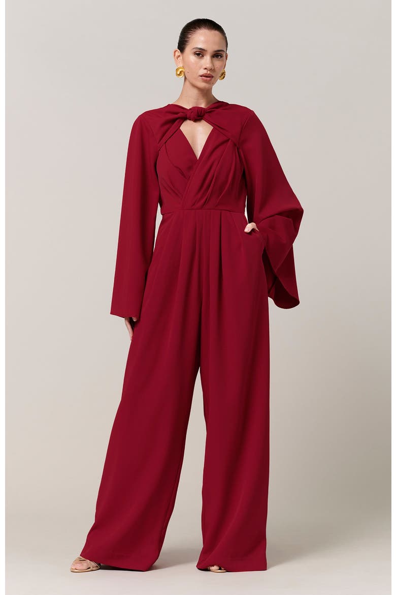 Alexa Jumpsuit, Alternate, color, Plum Red