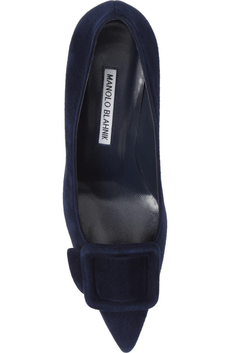 Manolo Blahnik Maysale Buckle Pointed Toe Pump, Alternate, color,