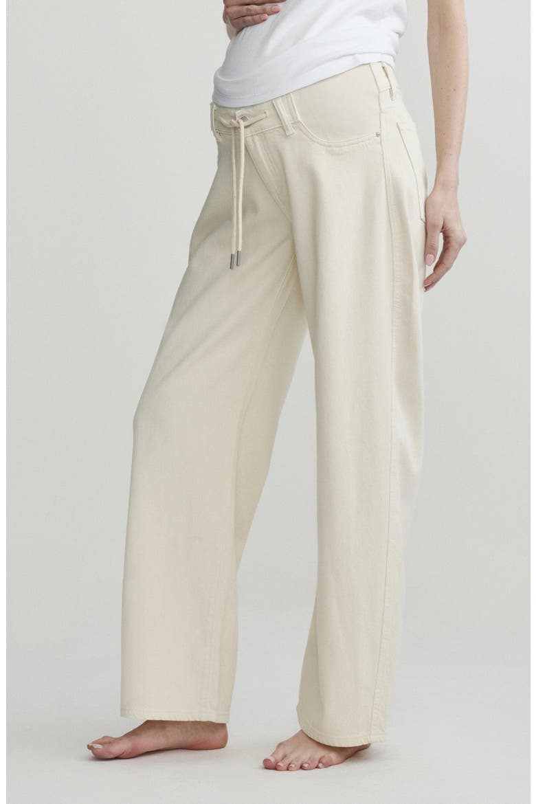 Maternity Taylor Relaxed Barrel Jeans, Alternate, color, FLAX AURA