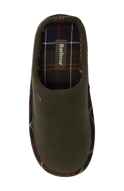 Barbour Hexham Fleece Slipper In Animal Print