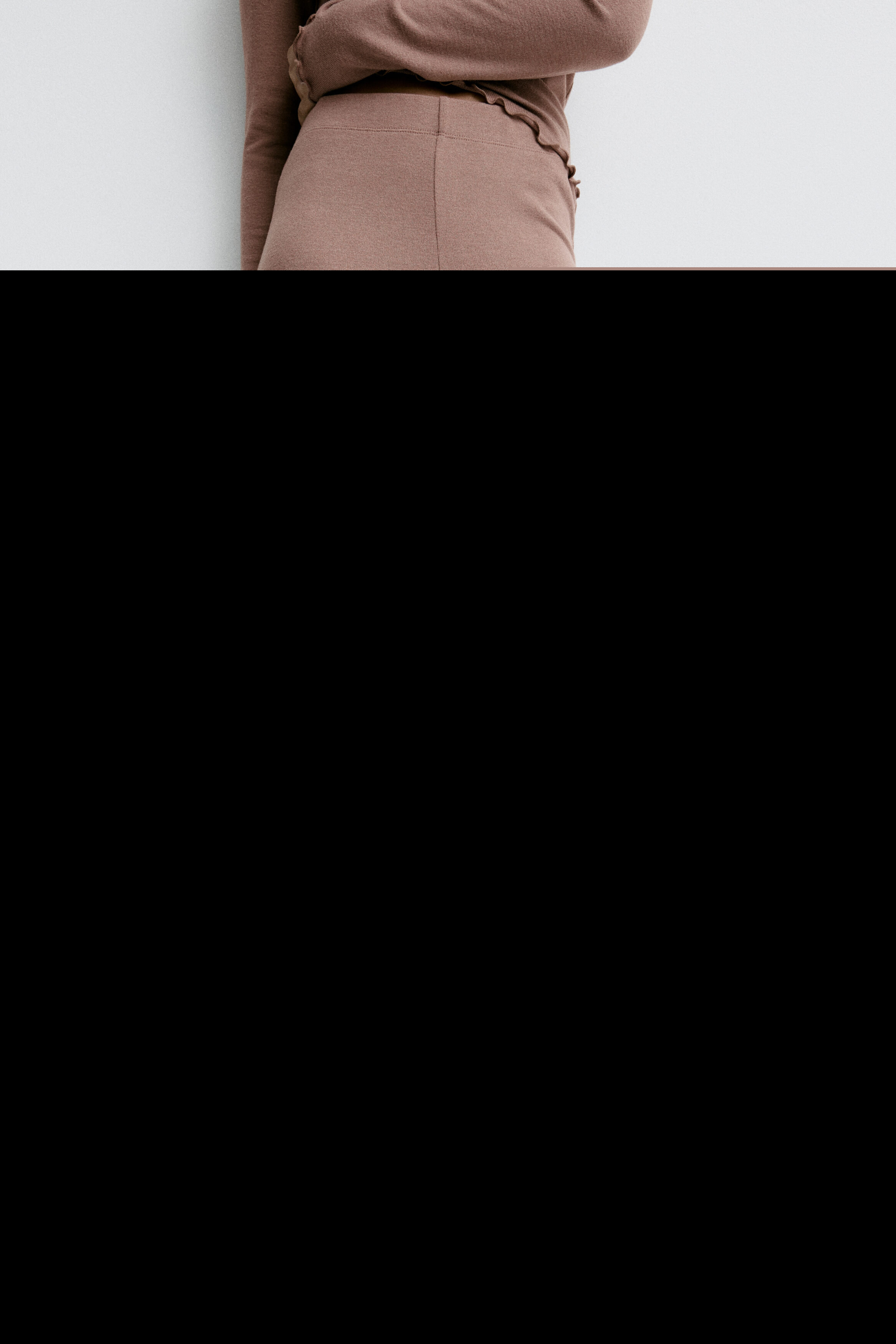 H&M Brushed Jersey Pyjamas, Alternate, color, Taupe Melange