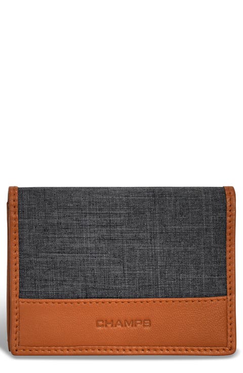 Logo Denim Card Holder
