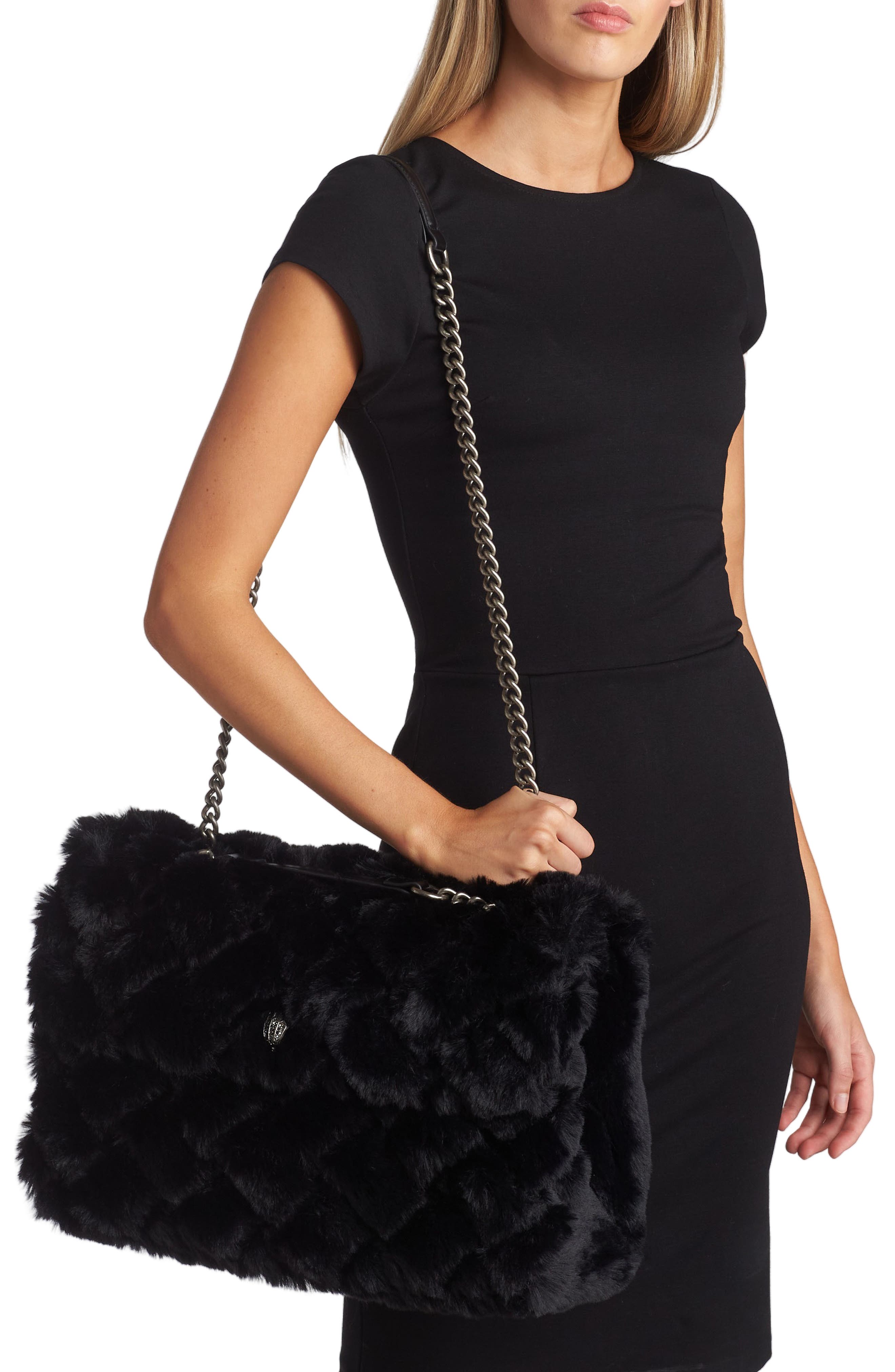 Kurt Geiger London Kensington Soft XXL Faux Fur Convertible Shoulder Bag, Alternate, color, 