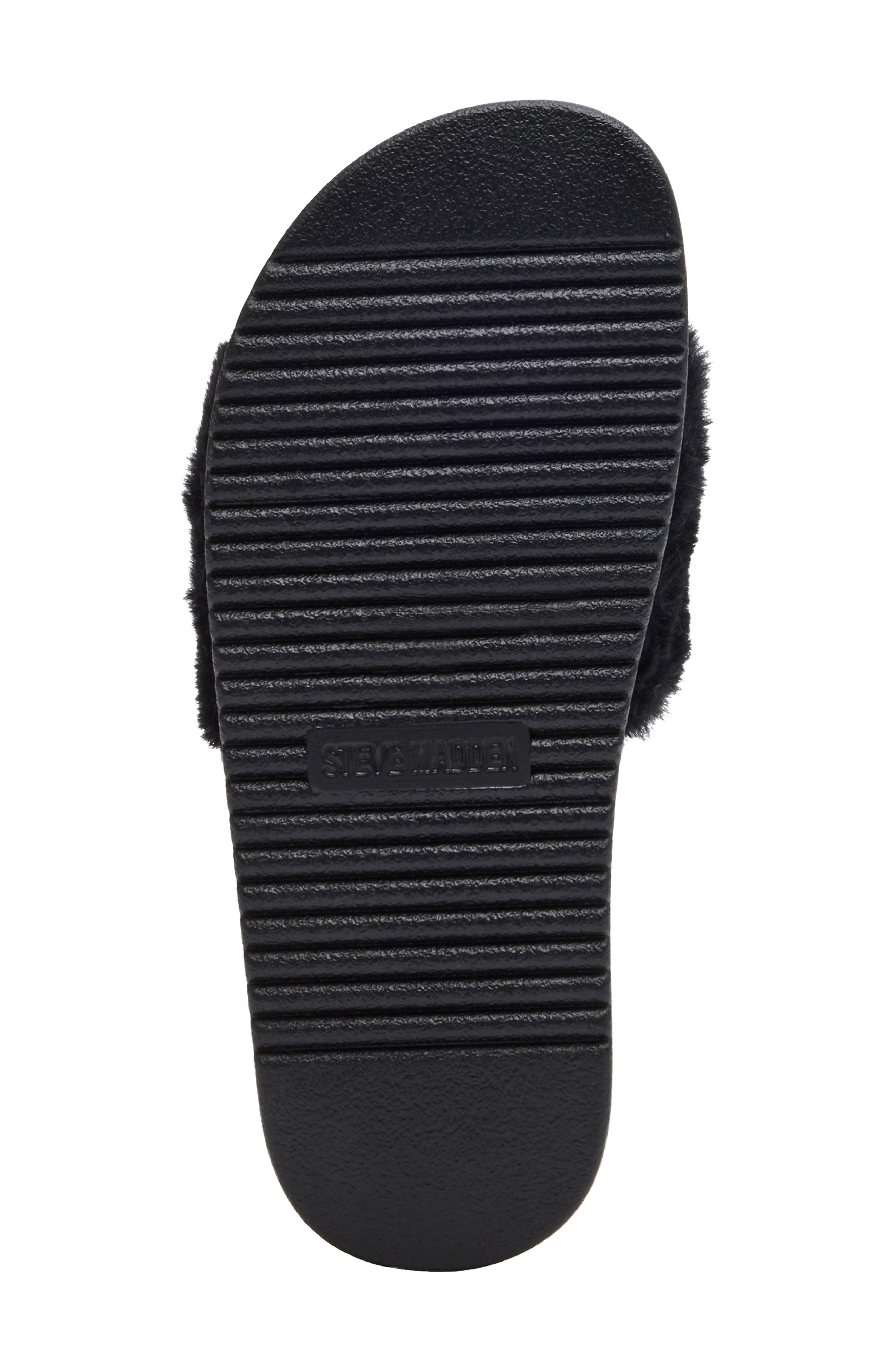 Kids' JDUMBO-R Faux Fur Slide Sandal, Alternate, color, BLACK