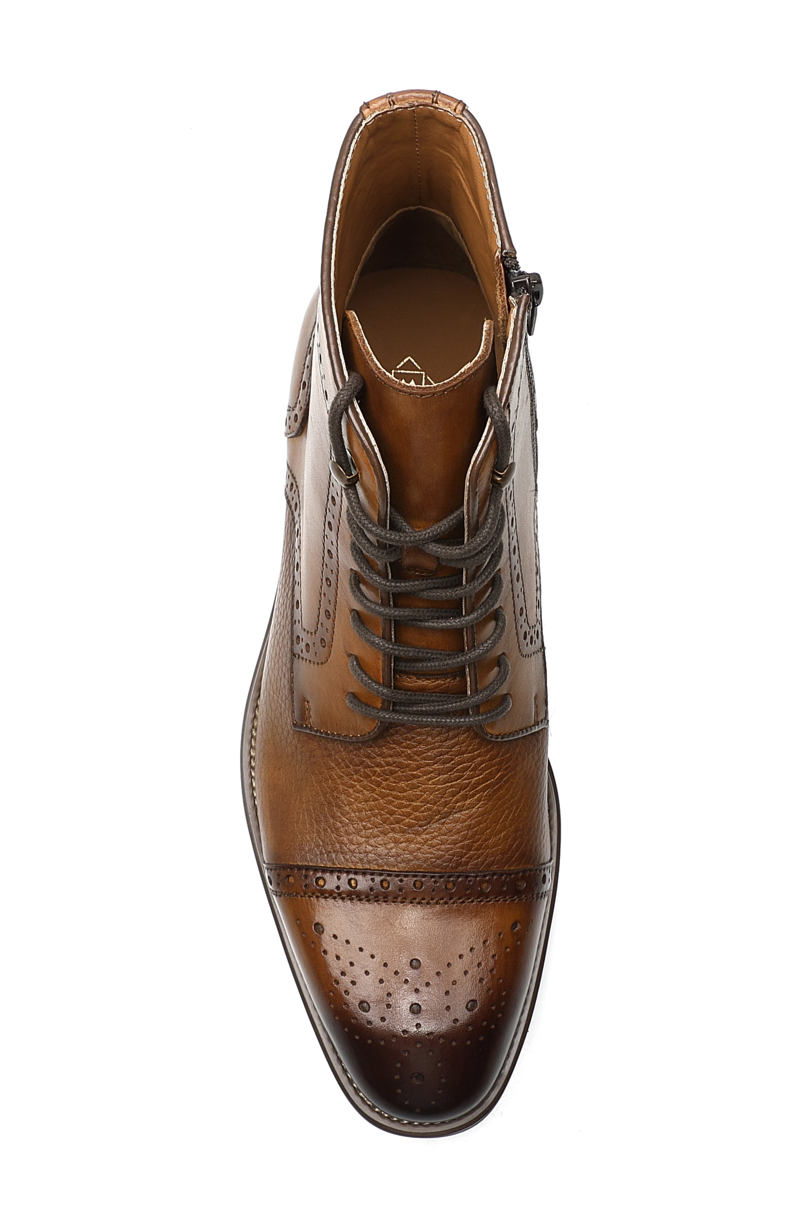 La Milano Jaxon II Cap Toe Boot, Alternate, color, Cognac