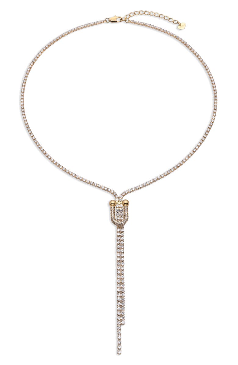 EYE CANDY LOS ANGELES Audre Cubic Zirconia Y-Necklace, Alternate, color, Gold