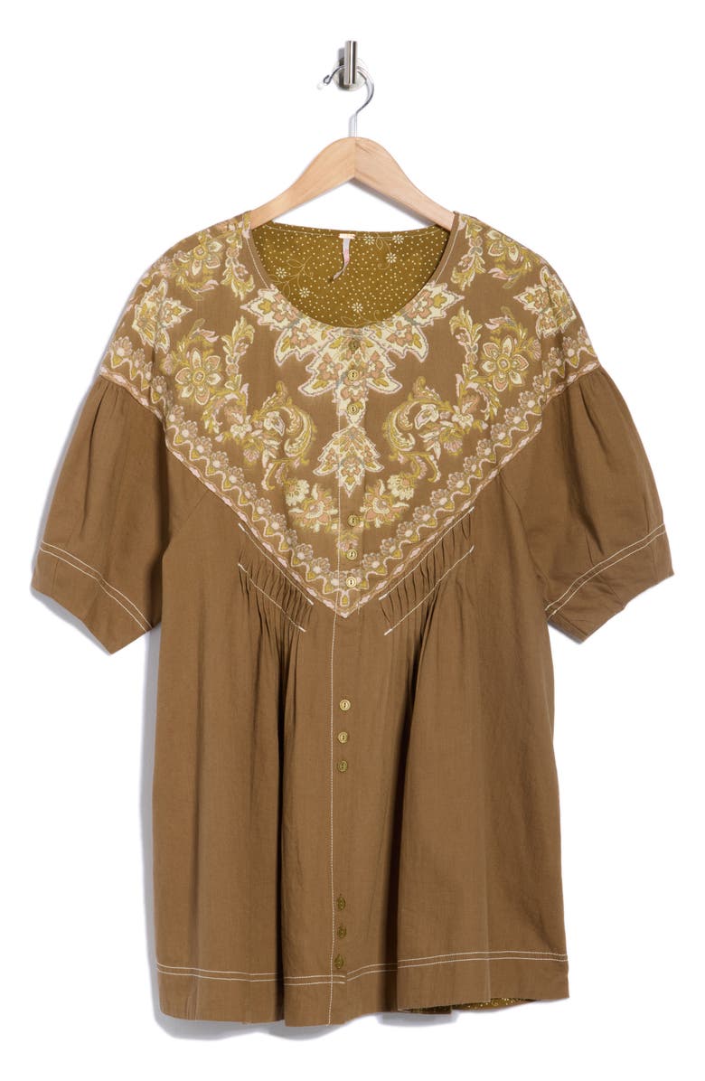 Free People Orson Shift Minidress, Alternate, color, Moss