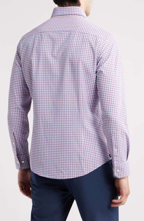 Mizzen + Main Mizzen+main Leeward Trim Fit Gingham Check No Tuck Performance Button-up Shirt In Multi