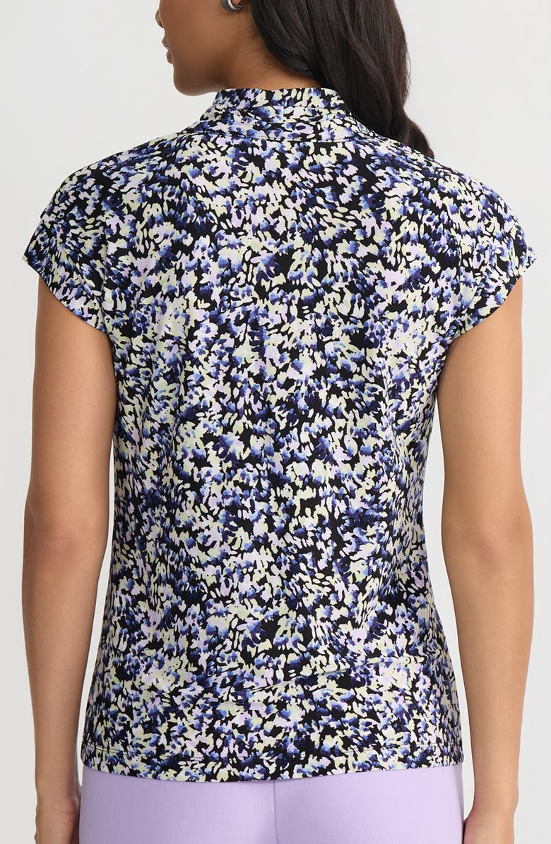 KASPER Printed Dolman Sleeve Top, Alternate, color, Black/ Blue Multi