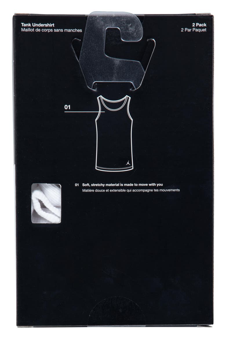 Kids' 2-Pack Ribbed Tank Tops, Alternate, color, 001WHITE