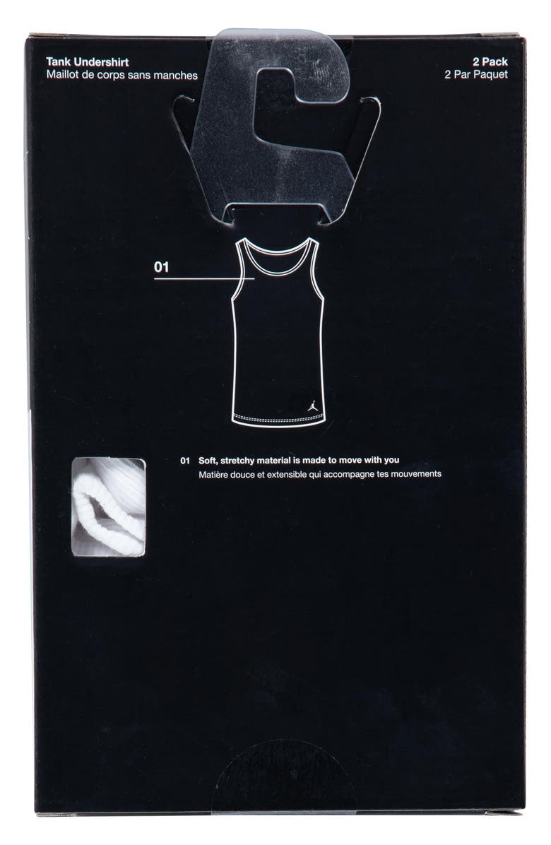 Jordan Kids' 2-Pack Ribbed Tank Tops, Alternate, color, 001White
