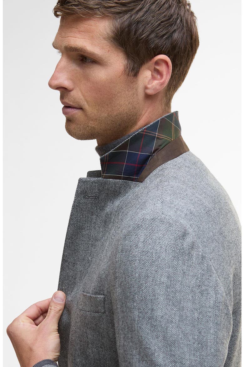 Sutherland Wool Blend Herringbone Flannel Sport Coat, Alternate, color, GREY