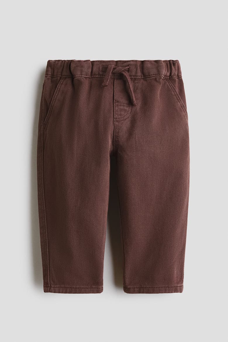 Cotton Twill Pants, Main, color, Brown