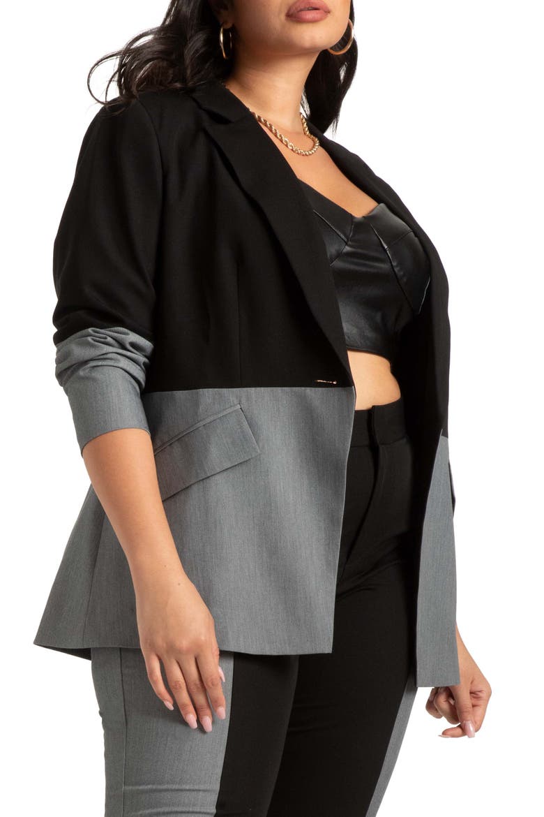 Faux Leather Bustier Crop Top, Main, color, TOTALLY BLACK
