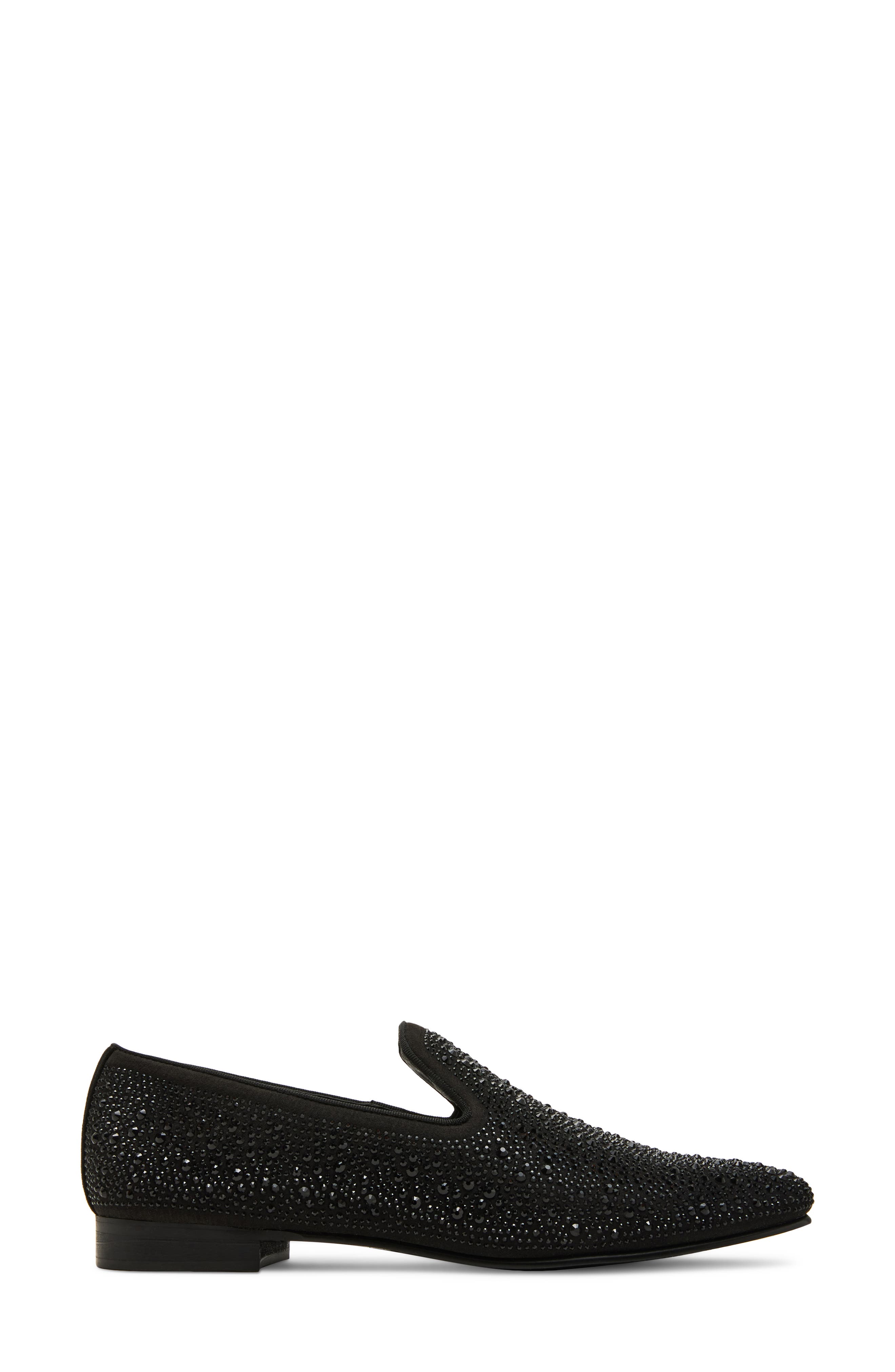 Steve Madden Cash Crystal Loafer, Alternate, color, Black