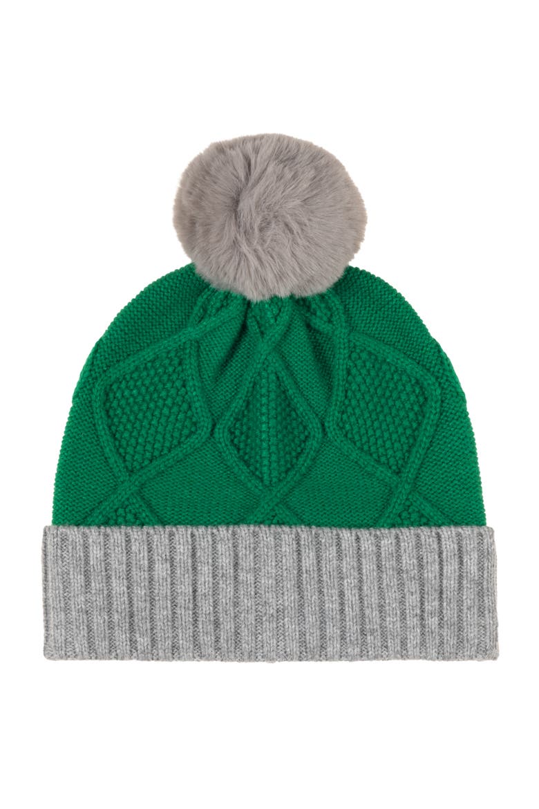 Modernist Block Beanie, Main, color, Emerald
