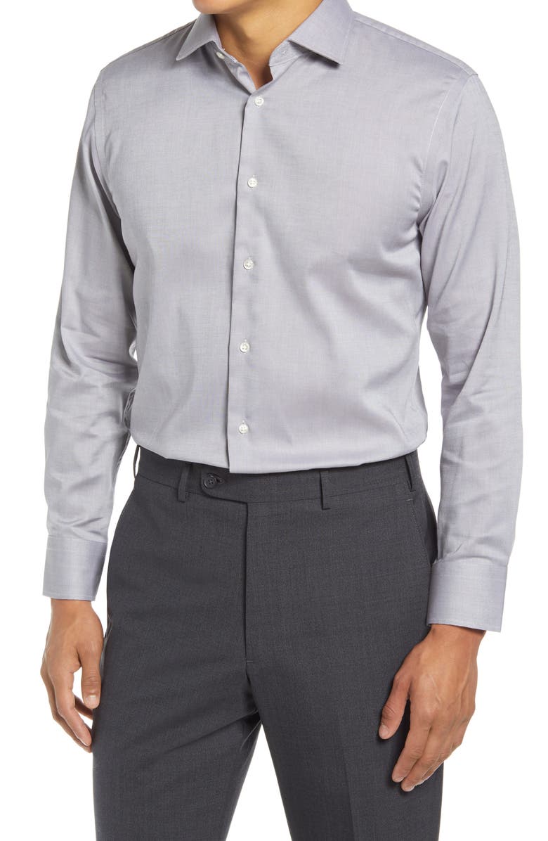 Nordstrom Trim Fit Non-Iron Dress Shirt, Main, color,