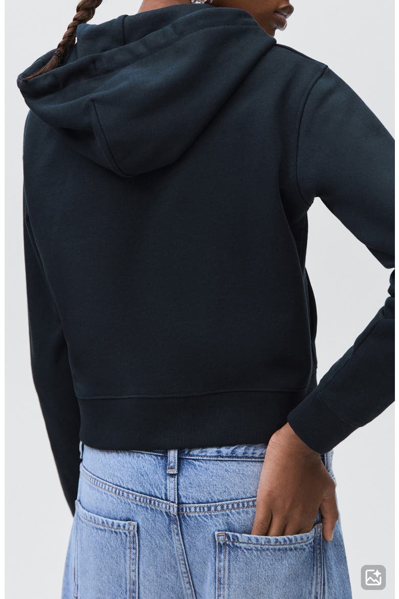 Shrunken Zip Hoodie, Alternate, color, NAVY