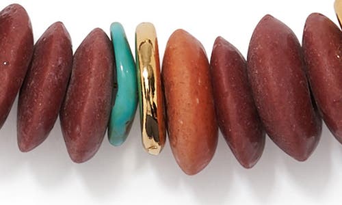 Lizzie Fortunato Umi Disc Bead Necklace In Brown