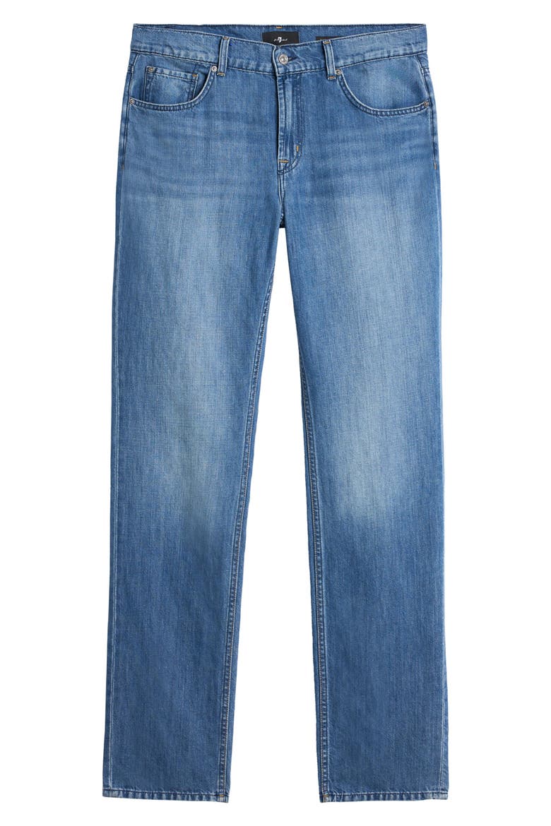 The Straight Cotton & Linen Jeans, Alternate, color, CLOUDBREAK