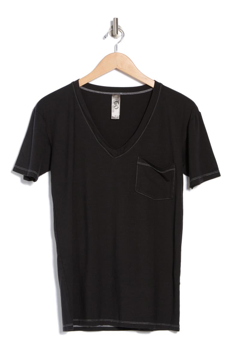V-Neck Pocket T-Shirt, Alternate, color, BLACK