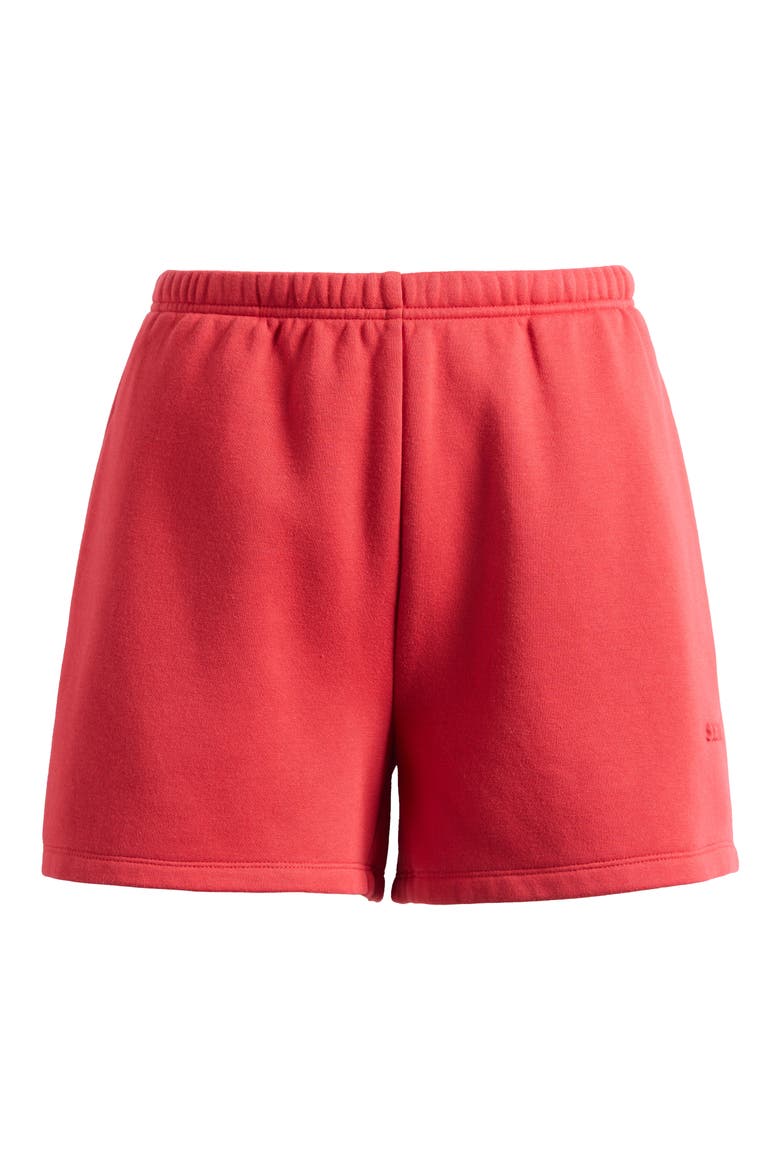 Cotton Blend Fleece Classic Shorts, Main, color, WASHED RED