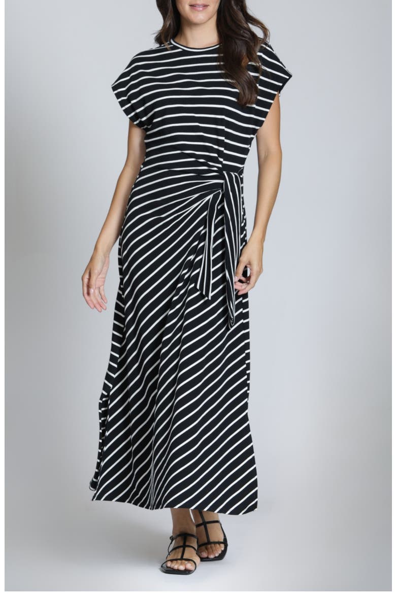 Stripe Maxi Dress, Main, color, BLACKWHITE STRIPE