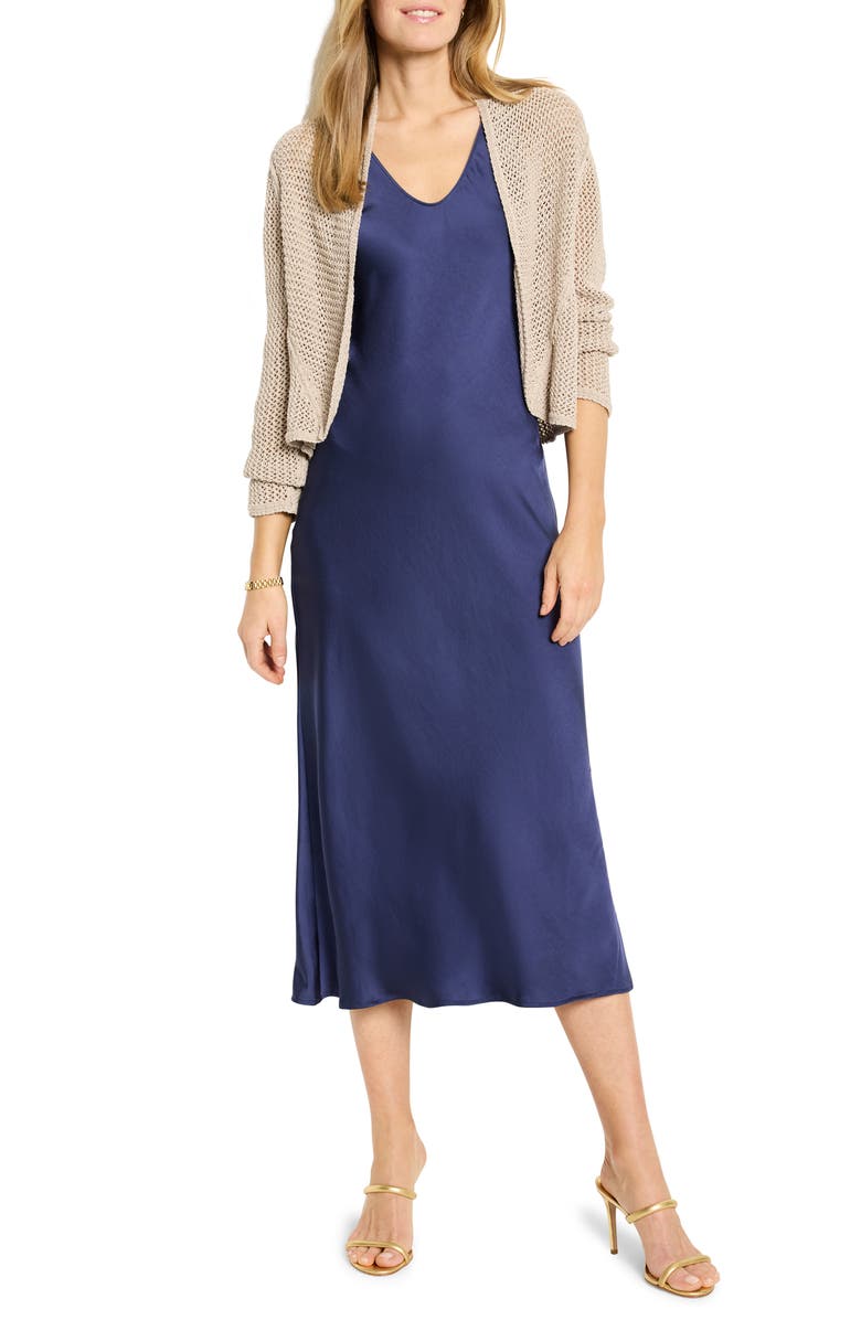 NIC+ZOE Day Gloss Bias Cut Slipdress, Alternate, color,