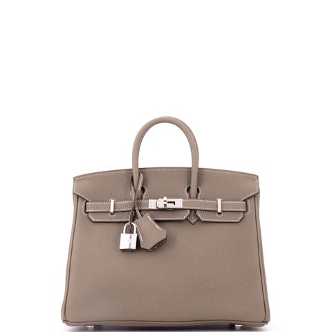 Birkin Handbag Grey Togo with Palladium Hardware 25