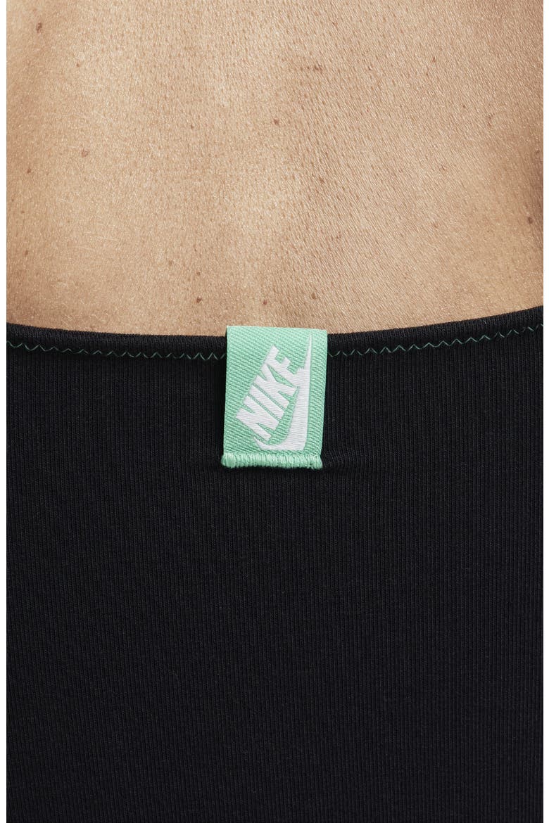 Logo Embroidered Bodysuit, Alternate, color, BLACK
