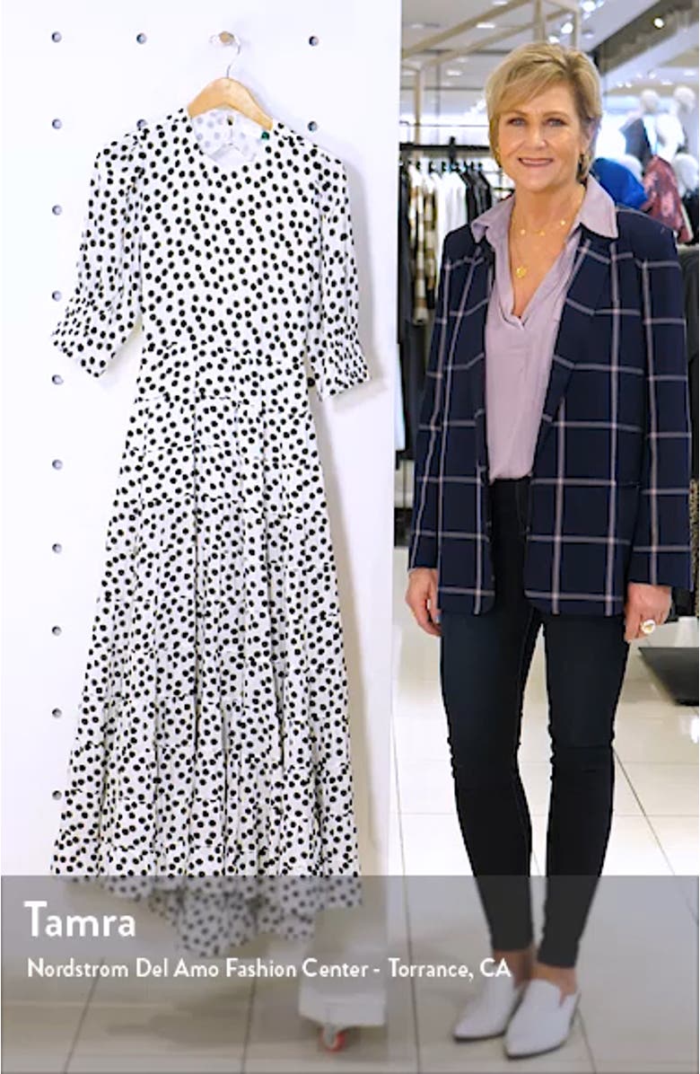 Agyness Polka Dot Print Cotton & Silk Dress, sales video thumbnail