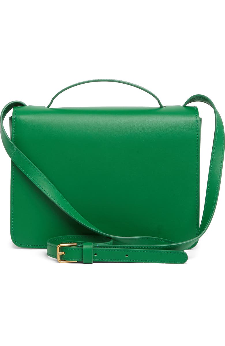 Mansur Gavriel M Frame Leather Shoulder Bag, Alternate, color, Grass
