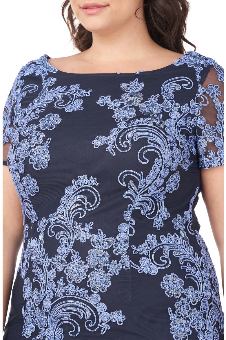Soutache Cocktail Sheath Dress, Alternate, color, BLUE/ NAVY