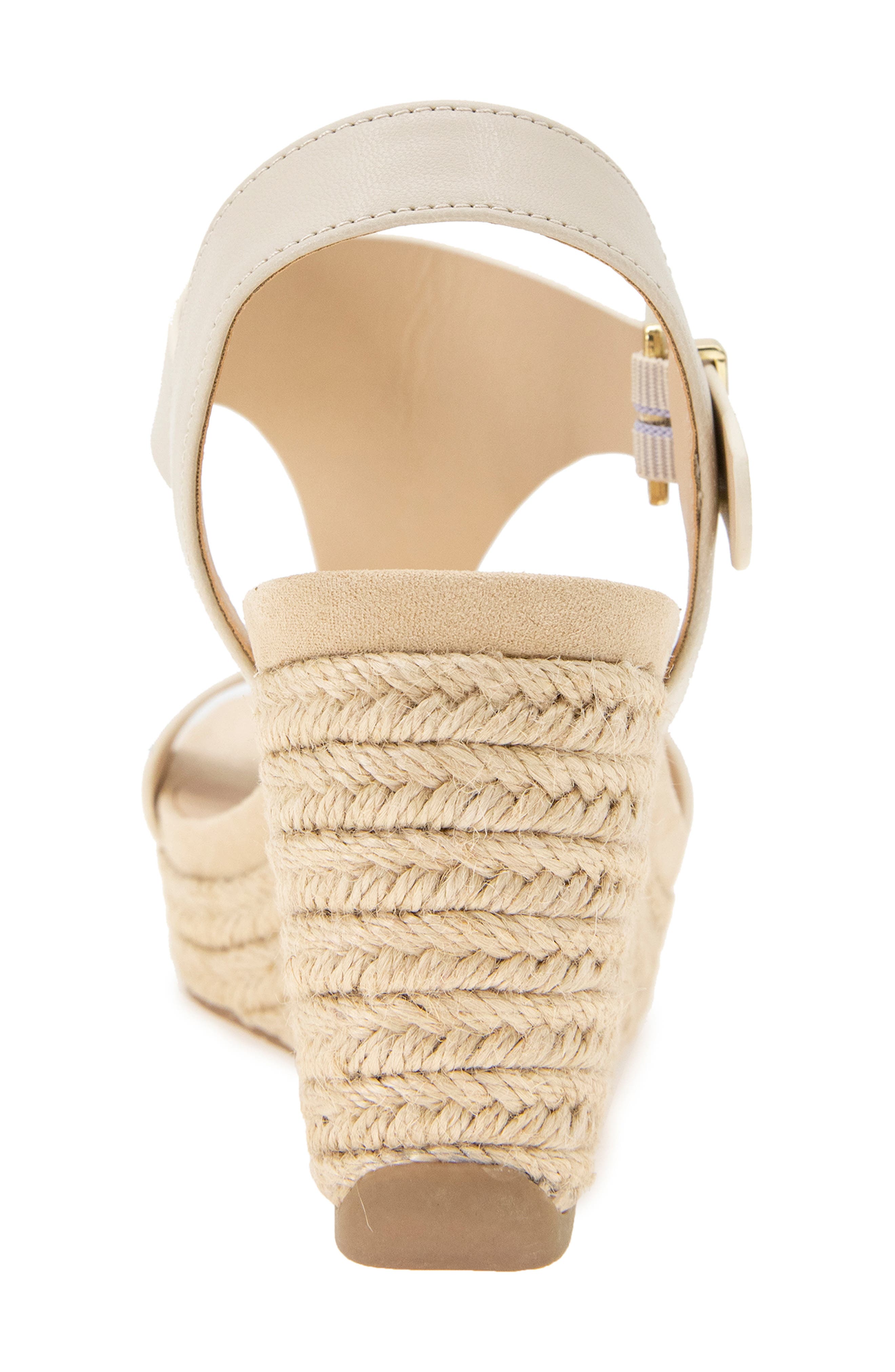 Reaction Kenneth Cole Card Platform Wedge Sandal, Alternate, color, Ecru