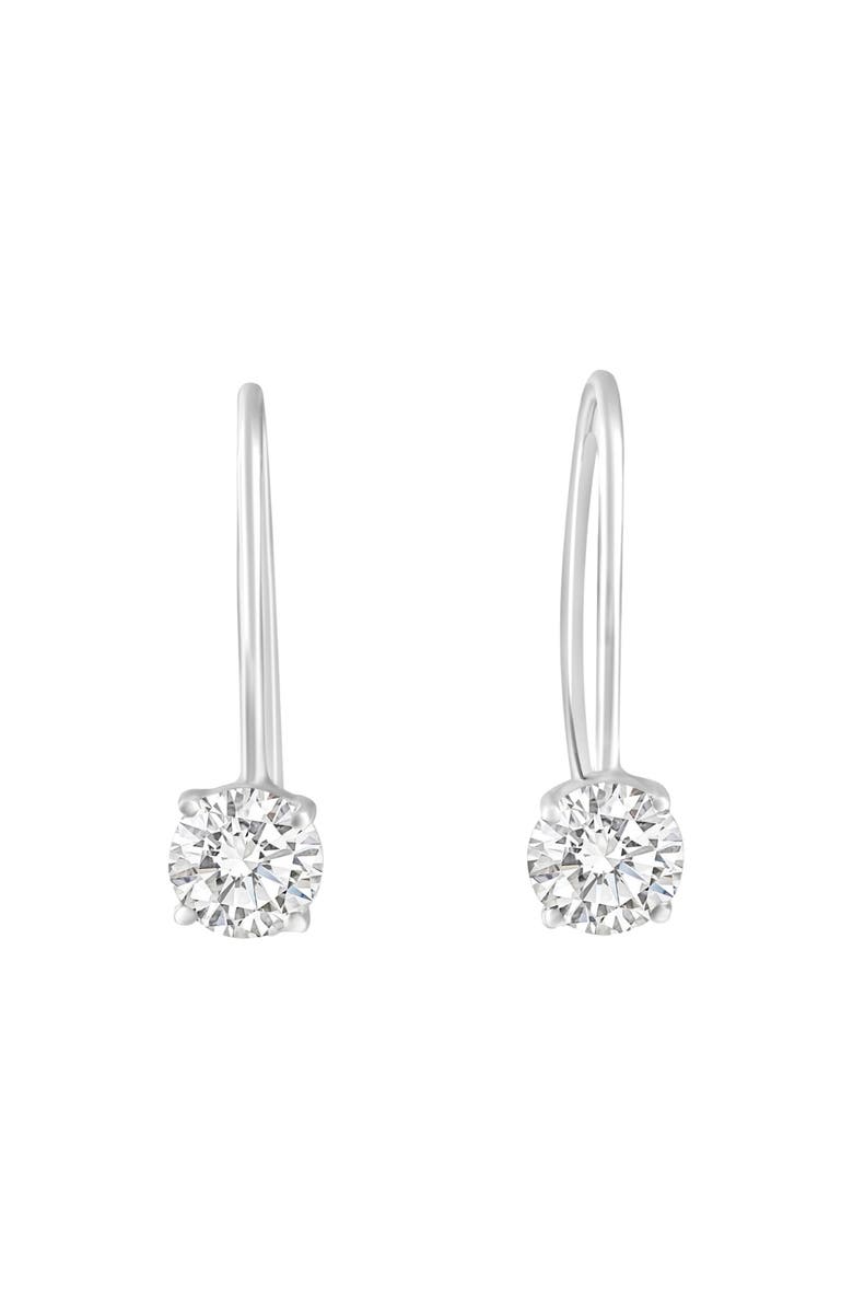 Bliss Diamond 1 - 4 Ct Hoop Lever Back Diamond Studs Women's 14k Gold Earrings Lab Grown, Alternate, color, 