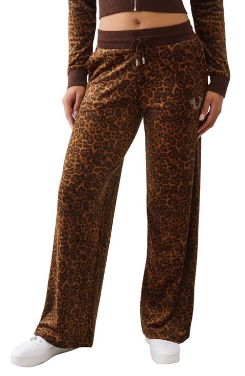 Crystal Velour Straight Leg Pants