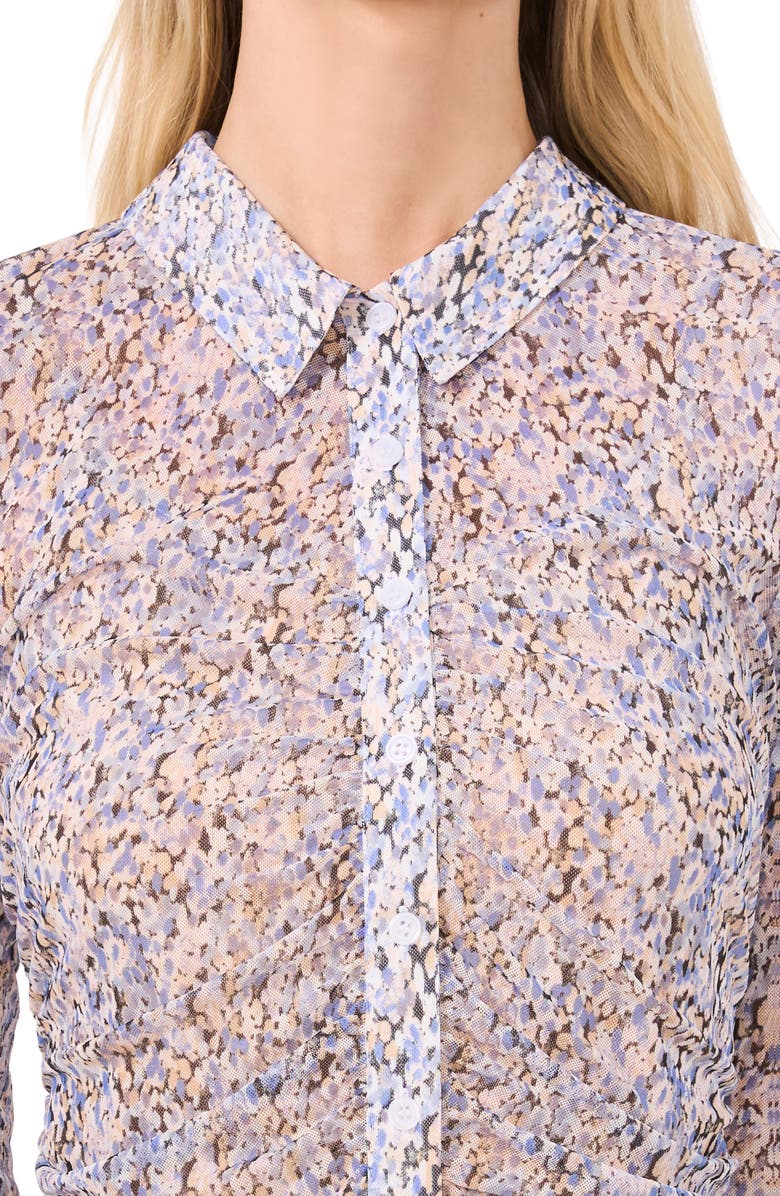 Halogen<sup>®</sup> Print Mesh Button-Up Shirt, Alternate, color, 