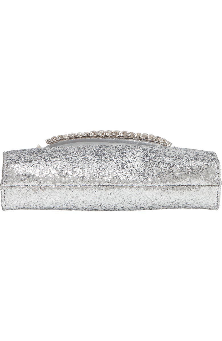Jimmy Choo Galactica Glitter Clutch with Crystal Bracelet Handle, Alternate, color,