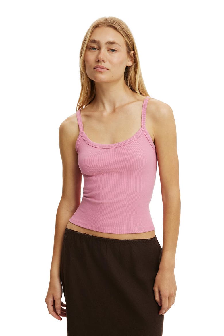 Women's Goldie Rib Scoop Cami, Main, color, Light Orchid