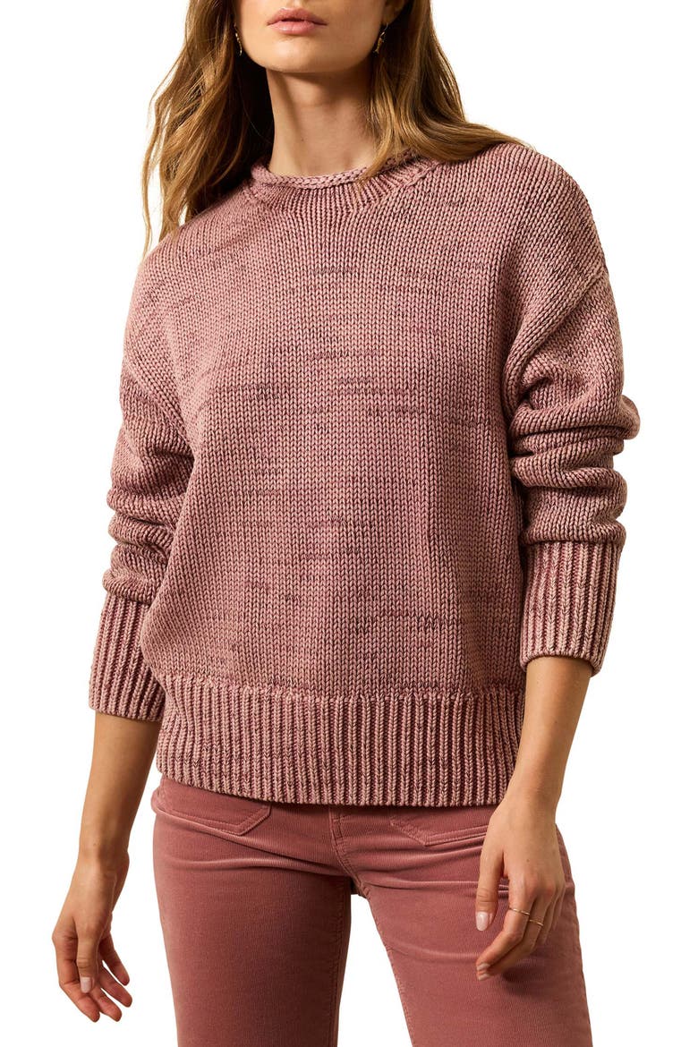Sunwashed Roll Neck Sweater, Main, color, NOSTALGIA ROSE