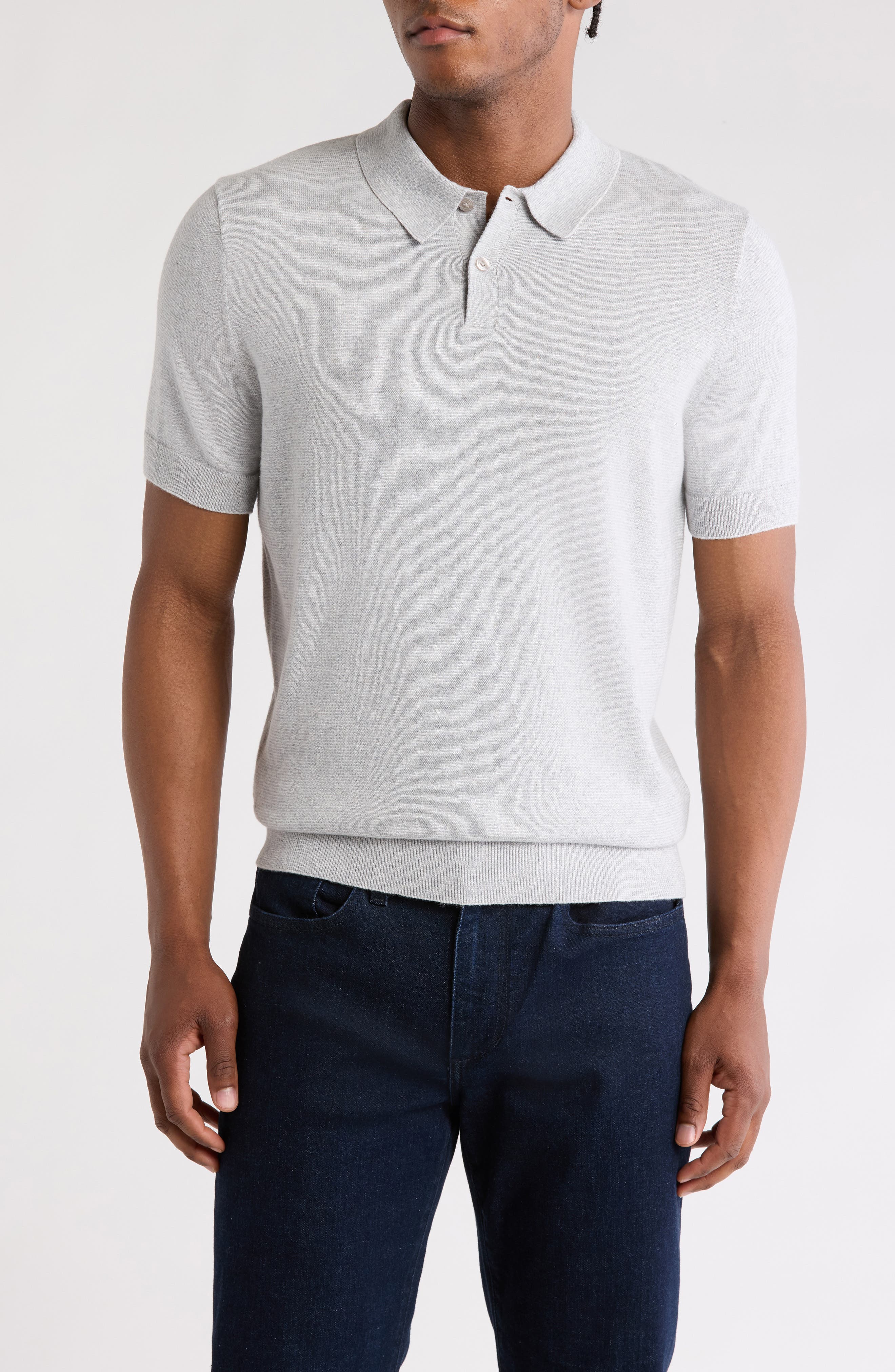 14th & Union Organic Cotton & Cashmere Blend Sweater Polo