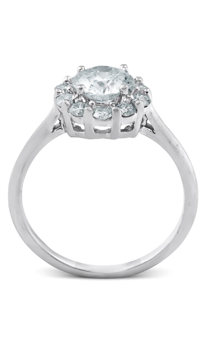 Bliss Diamond 1 1/2 Ct Halo Round Diamond Engagement Ring 14k Gold Lab Created, Alternate, color, 