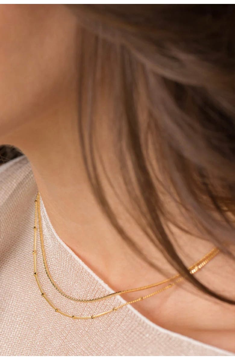 Bearfruit Jewelry Sterling Silver 18k Gold Plated Savannah Necklace Holiday Gift Idea, Alternate, color, Gold