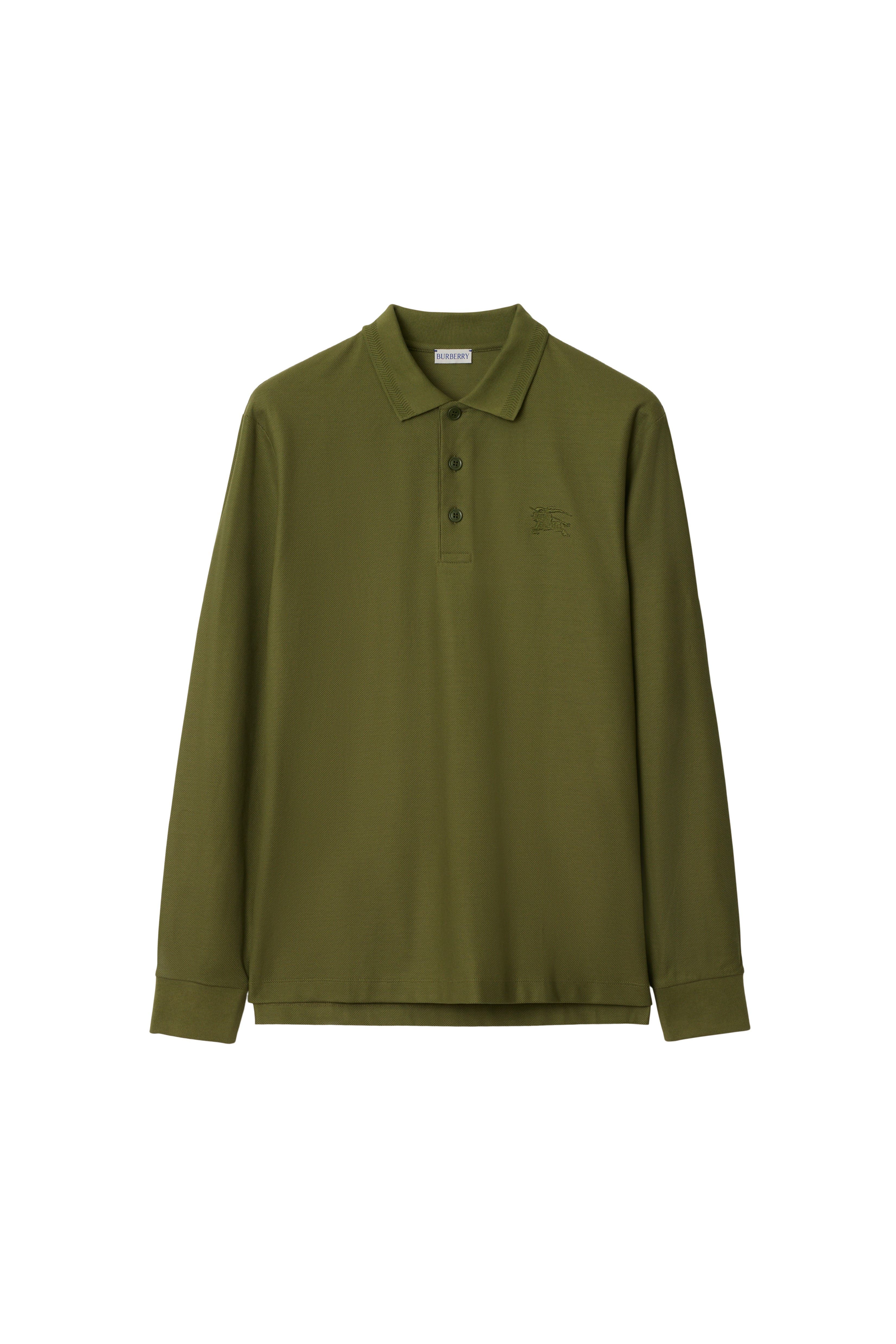 Long-sleeve Cotton Polo Shirt - image 4